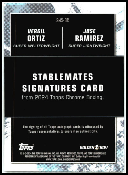 2024 Topps Chrome Boxing Stablemates Signatures Gold  SMS-OR Ortiz / Ramirez /50