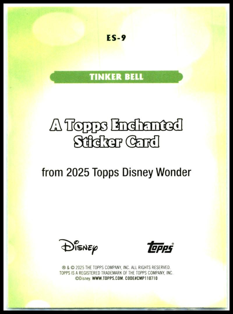 2025 Topps Disney Wonder Enchanted Stickers #ES-9 Tinker Bell