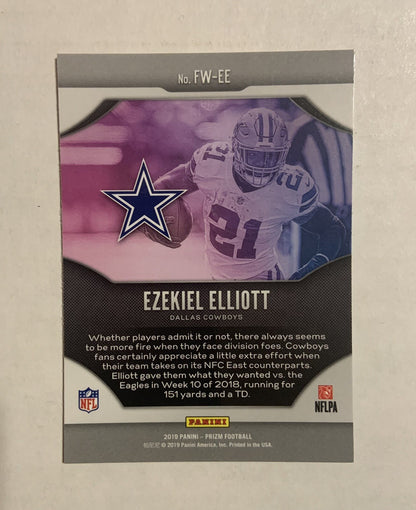 2019 Panini Prizm Football Fireworks #FW-EE Ezekiel Elliott.  Dallas Cowboys