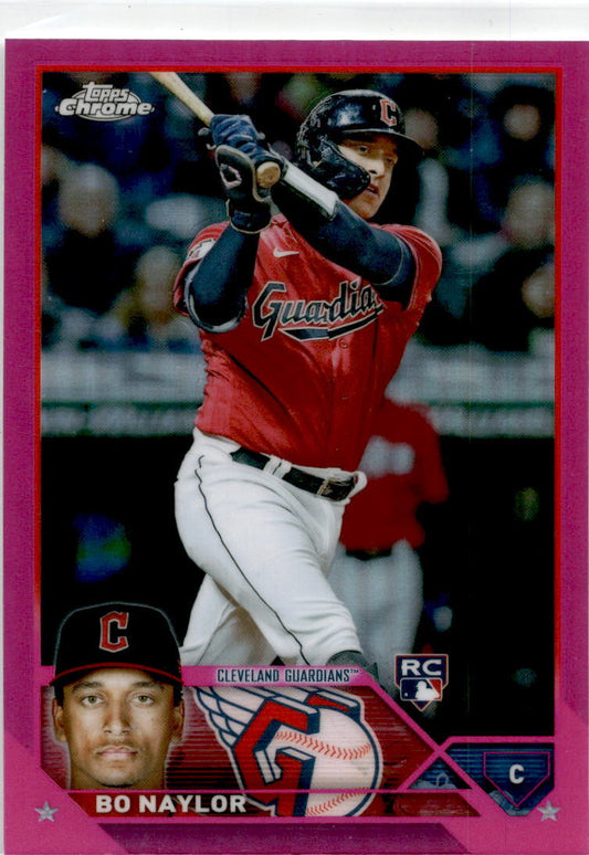 2023 Topps Chrome Pink #54 Bo Naylor Rookie Cleveland Guardians
