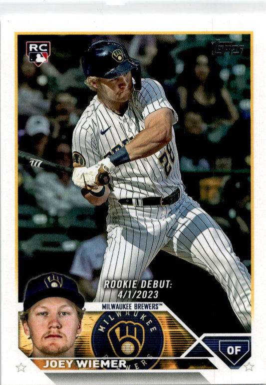 2023 Topps Update #US316 Joey Wiemer Milwaukee Brewers