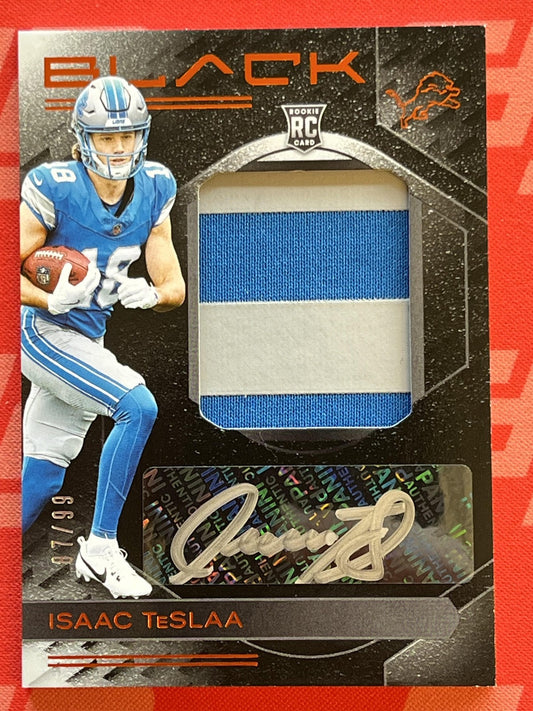 2025 Black Auto Relic /99 #rkpa-ita Isaac Teslaa Lions