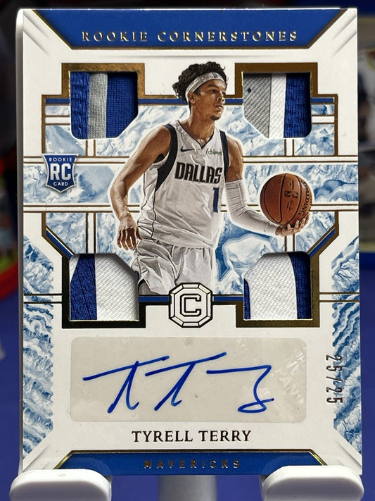 2020-21 Chronicles Tyrell Terry Rookie Cornerstones Jersey Auto #/25