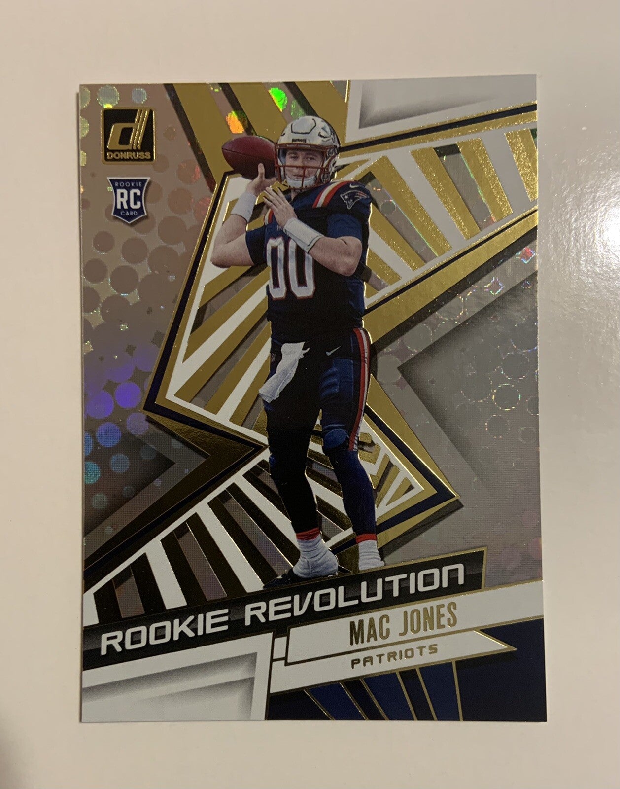 Mac Jones 2021 DONRUSS "ROOKIE REVOLUTION" RC #REV-MJO NEW ENGLAND PATRIOTS!