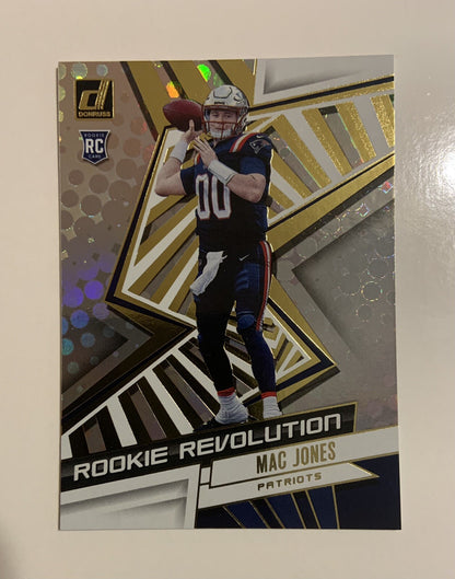Mac Jones 2021 DONRUSS "ROOKIE REVOLUTION" RC #REV-MJO NEW ENGLAND PATRIOTS!