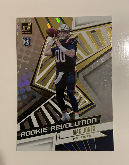 Mac Jones 2021 DONRUSS "ROOKIE REVOLUTION" RC #REV-MJO NEW ENGLAND PATRIOTS!