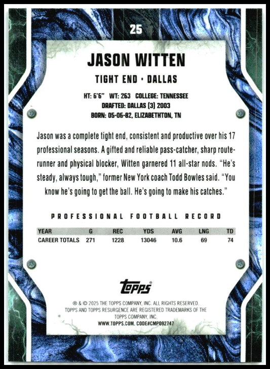 2024 Topps Resurgence #25 Jason Witten Dallas Cowboys