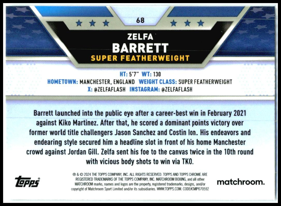 2024 Topps Chrome #68 Zelfa Barrett
