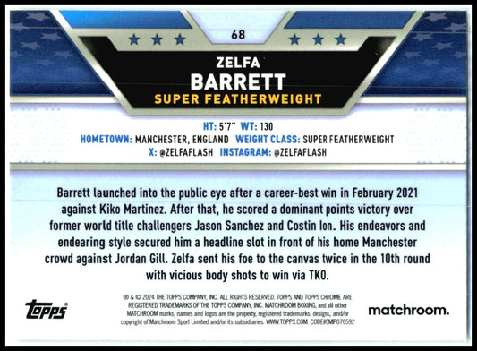 2024 Topps Chrome #68 Zelfa Barrett