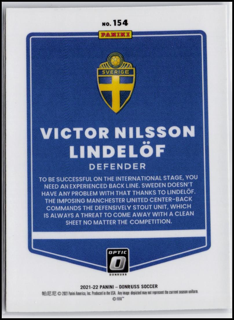 2021-22 Donruss #154 Victor Lindelof Optic