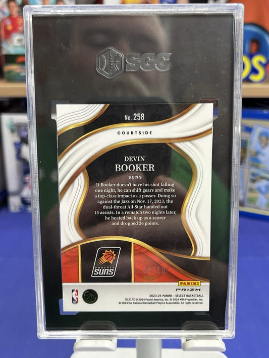 2023-2024 Panini Select Concourse Gold Gold Prizm Devin Booker  #/10 SGC 10 Suns