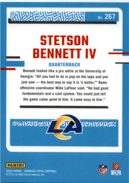 2023 Donruss Optic #267 Stetson Bennett Los Angeles Rams