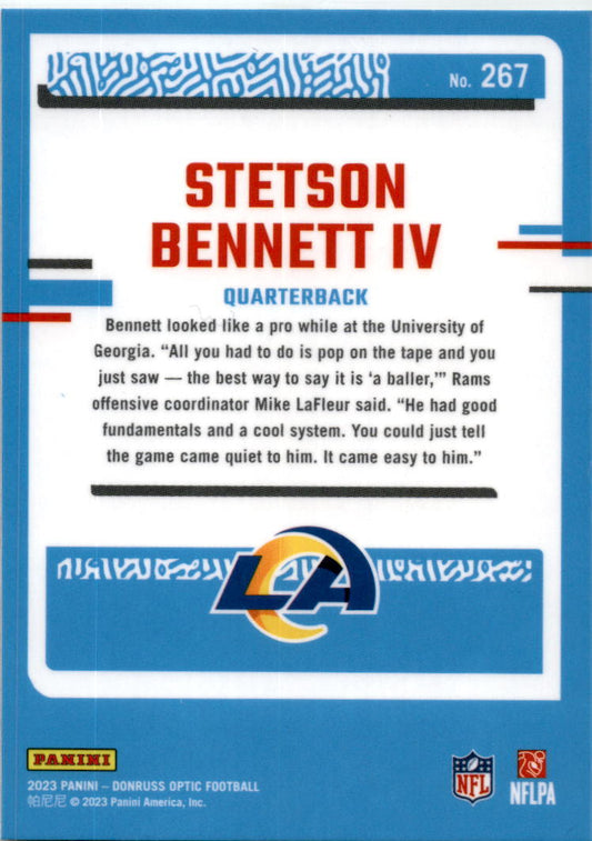 2023 Donruss Optic #267 Stetson Bennett Los Angeles Rams