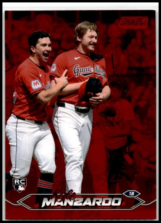 2024 Stadium Club Red Foil #160 Kyle Manzardo Cleveland Guardians