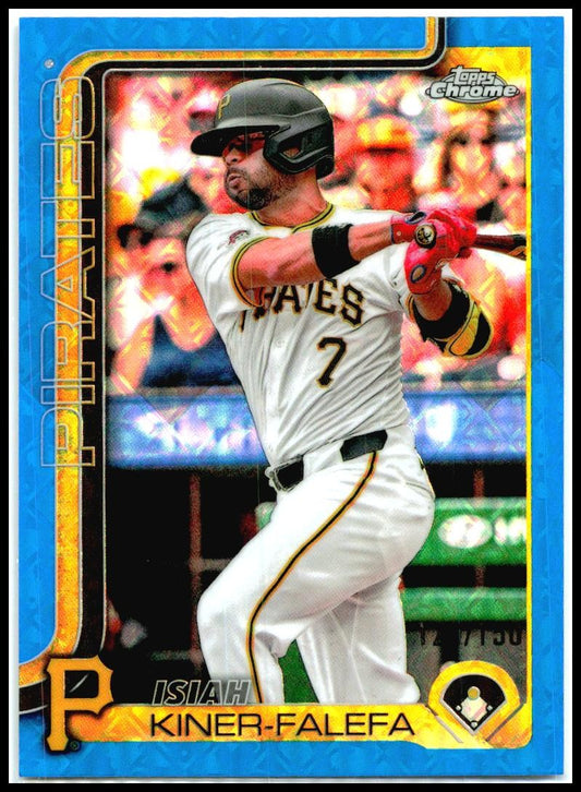 2025 Topps Chrome Blue Logorefractor /150 #42 Isiah Kiner-Falefa Pirates