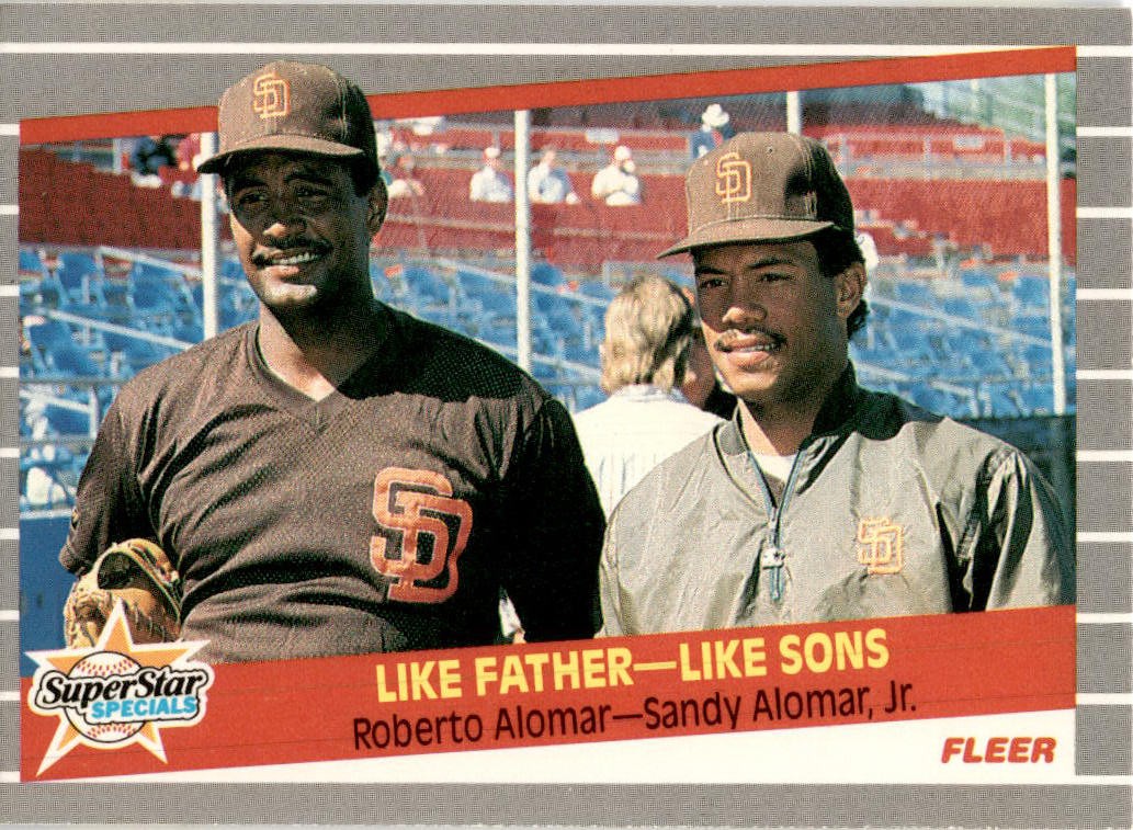 1989 Fleer #630 Roberto Alomar / Sandy Alomar SD Padres