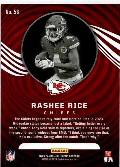 2023 Panini Illusions #56 Rashee Rice Kansas City Chiefs