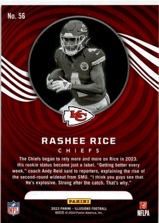 2023 Panini Illusions #56 Rashee Rice Kansas City Chiefs