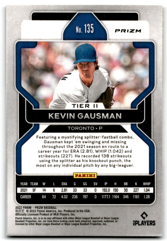 2022 Panini Prizm Red White Blue Kevin Gausman Toronto Blue Jays #135