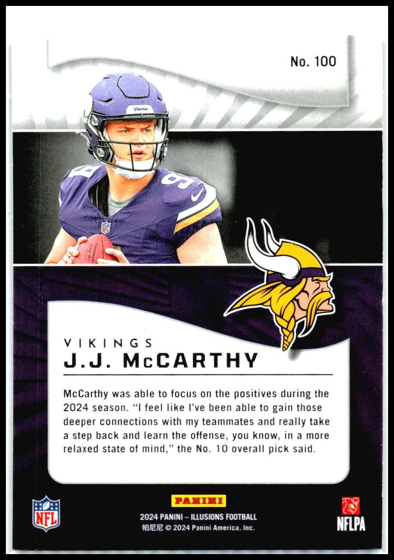 2024 Panini Illusions #100 J.J. McCarthy Minnesota Vikings
