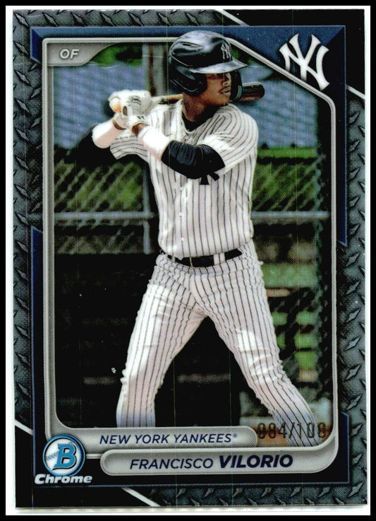 2024 Bowman Draft Chrome Steel Metal #BDC-107 Francisco Vilorio Yankees