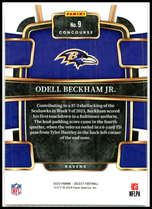 2023 Panini Select #9 Odell Beckham Jr. Baltimore Ravens