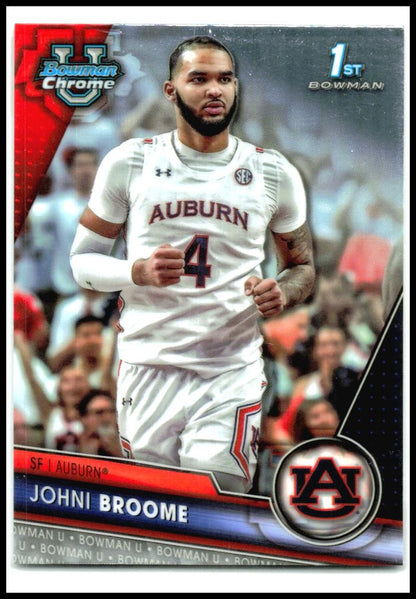 2023-24 Bowman University Chrome #6 Johni Broome Auburn Tigers