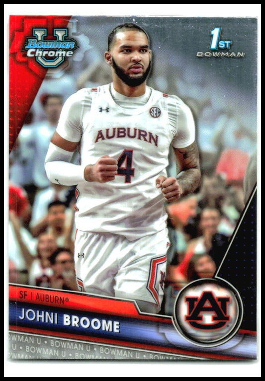 2023-24 Bowman University Chrome #6 Johni Broome Auburn Tigers