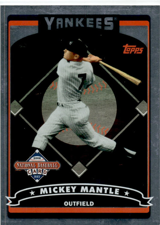 2006 National Baseball Card Day Topps Inserts #T2 Mickey Mantle New York Yankees