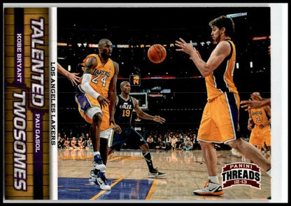 2012-13 Panini Threads Talented Twosomes #5 Bryant / Gasol Los Angeles Lakers