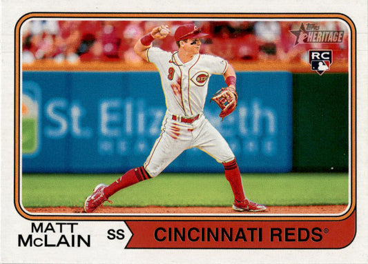 2023 Topps Heritage #578 Matt McLain RC Cincinnati Reds