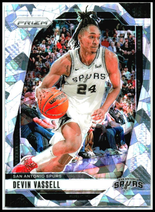 2024-25 Panini Prizm Prizms Ice #25 Devin Vassell San Antonio Spurs