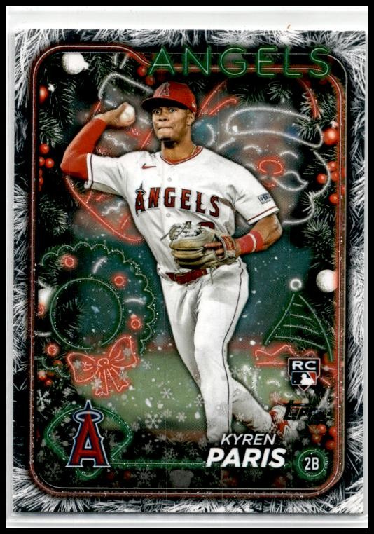 2024 Topps Holiday Silver Glitter #H130 Kyren Paris Los Angeles Angels