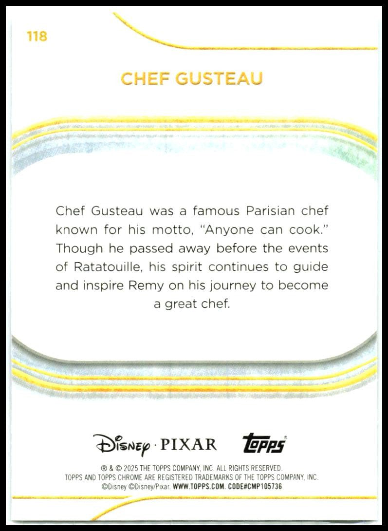 2025 Topps Chrome Disney #118 Chef Gusteau