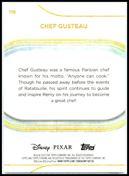 2025 Topps Chrome Disney #118 Chef Gusteau