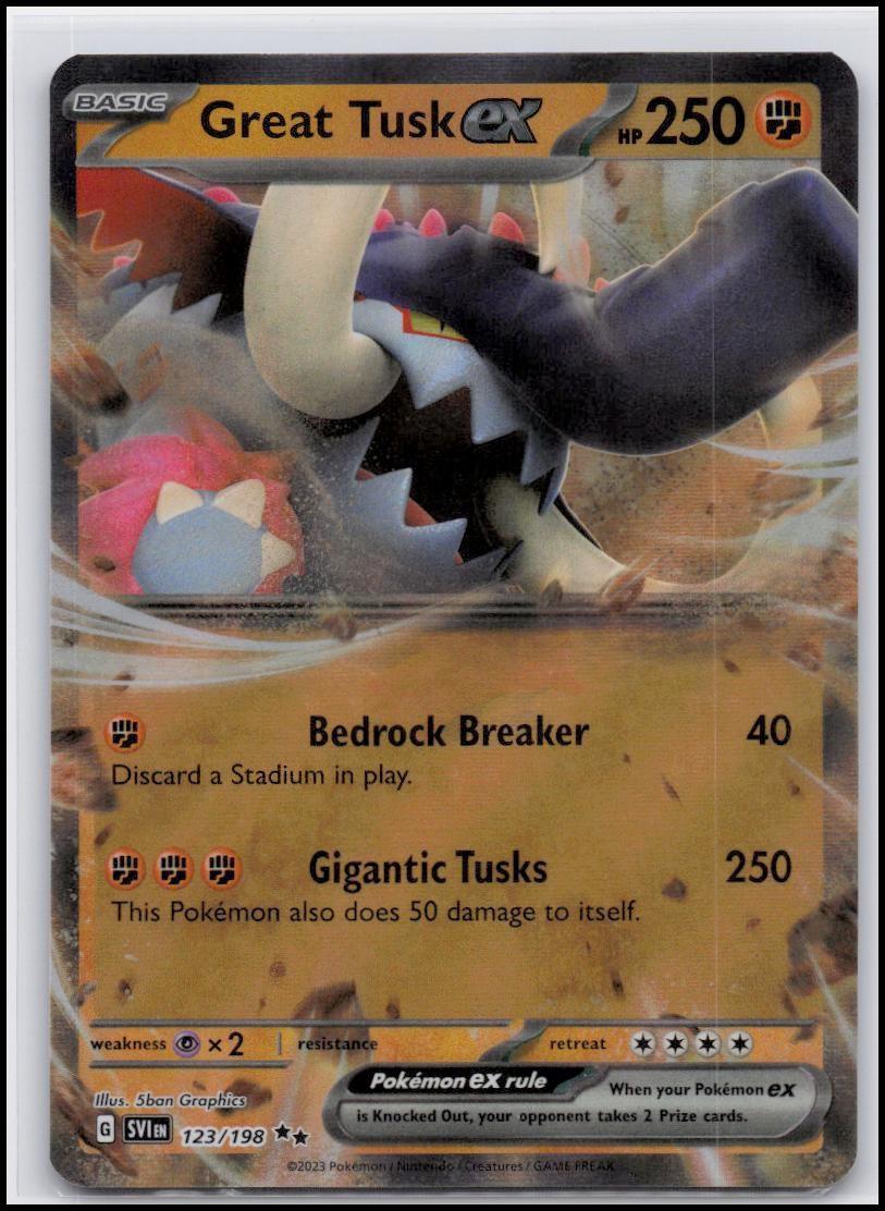 SV01: Scarlet & Violet Base Set #123/198 Great Tusk ex