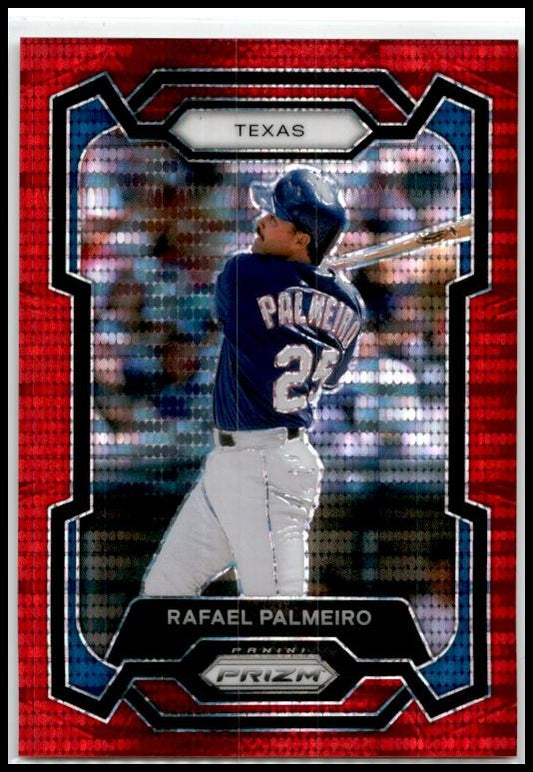 2024 Panini Prizm Red Pulsar Prizms #33 Rafael Palmeiro #/399 Texas Rangers