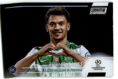 2022 Topps Stadium Club Chrome UCL Pedro Goncalves Rookie Sporting Clube de
