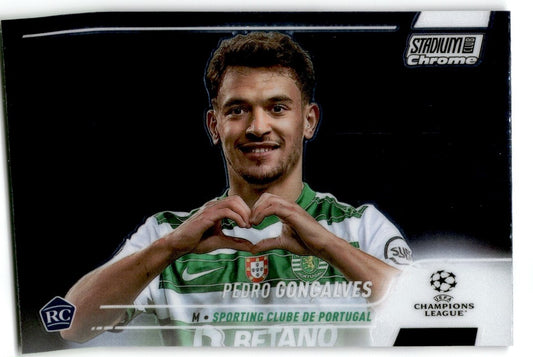 2022 Topps Stadium Club Chrome UCL Pedro Goncalves Rookie Sporting Clube de