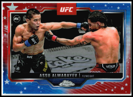 2025 Topps Chrome UFC Red Blue #182 Assu Almabayev
