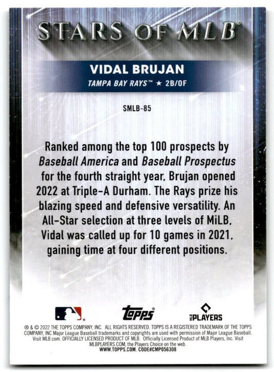 2022 Topps Star of MLB Vidal Brujan Tampa Bay Devil Rays #SMLB-85