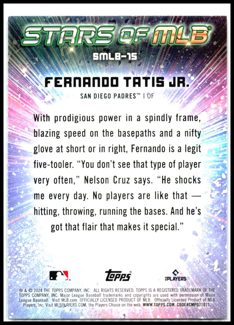 2024 Topps Stars of MLB #SMLB-15 Fernando Tatis Jr. San Diego Padres