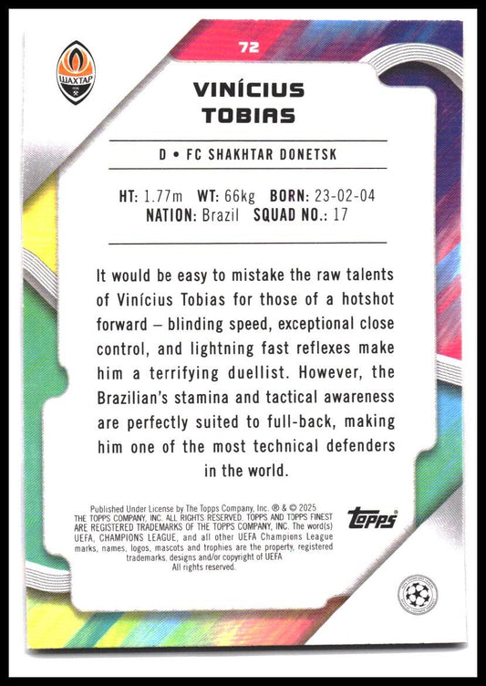 Vinícius Tobias #72 2024-25 Finest UEFA Club Competitions Rookie