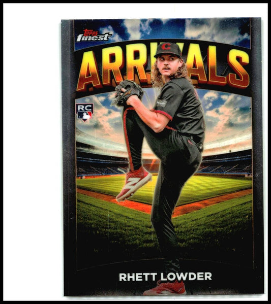 2025 Topps Finest Arrivals #a-9 Rhett Lowder Rookie Reds