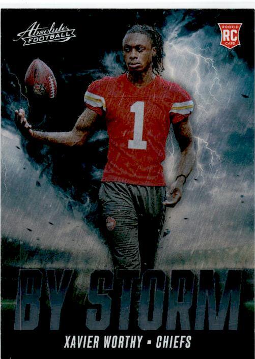 2024 Panini Absolute By Storm #BS-XWY Xavier Worthy Kansas City Chiefs