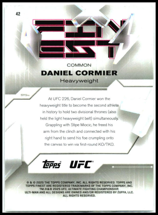 2025 Topps Finest UFC Common #42 Daniel Cormier