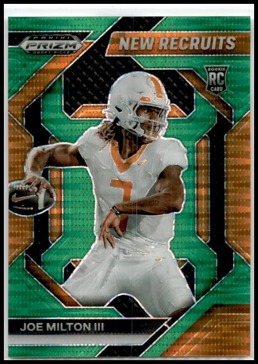 2024 Prizm Draft Picks New Recruits Green Pulsar #NR-JMN Joe Milton III /25