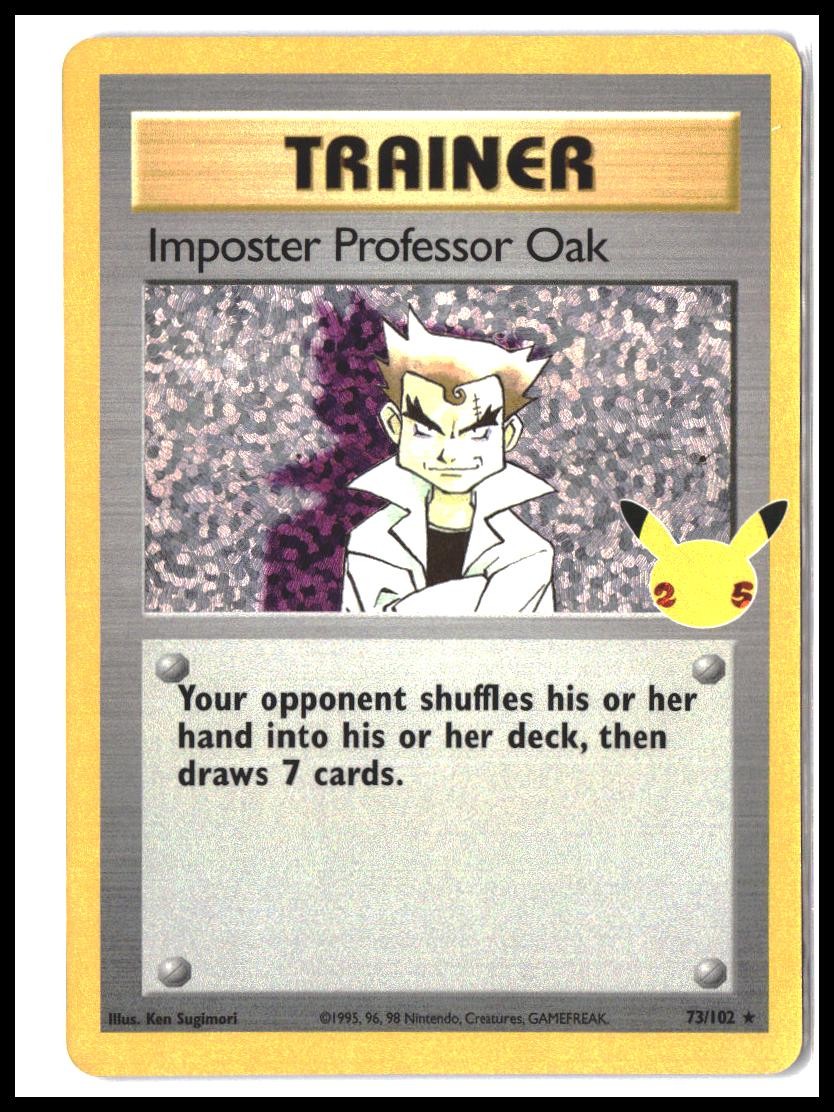 Celebrations Imposter Professor Oak #073/102 Base Set Rare
