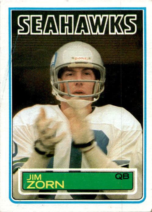 1983 Topps #393 Jim Zorn Seattle Seahawks