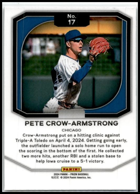 2024 Panini Prizm Top Tier #17 Pete Crow-Armstrong Chicago Cubs